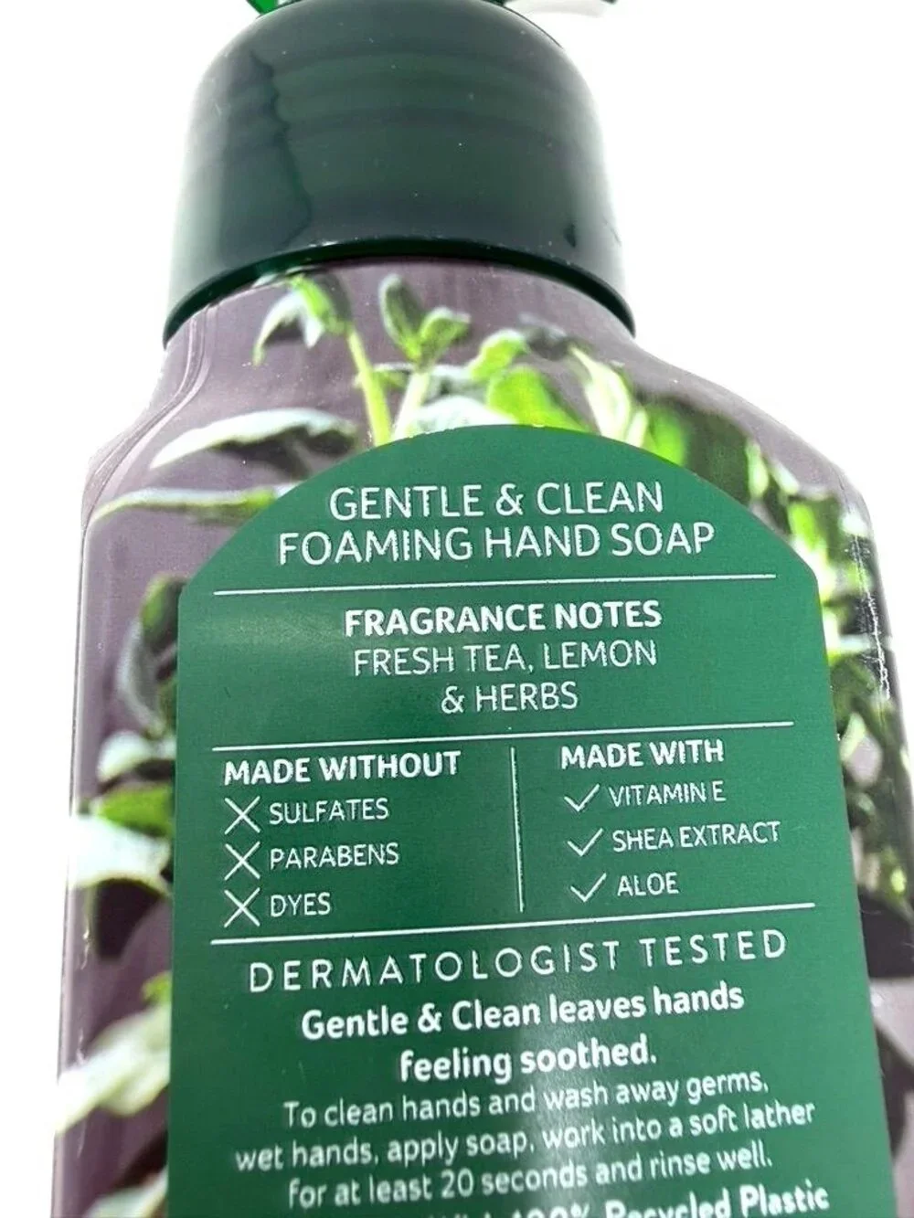 Bath & Body Works White Tea & Sage Foaming Hand Soap 8.75 Fl Oz Gentle